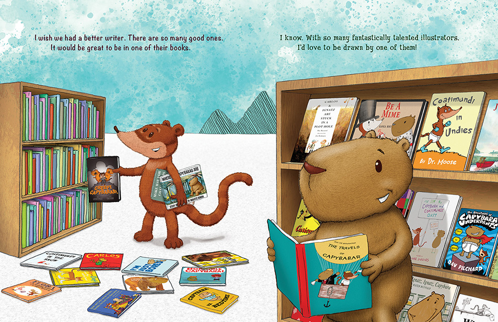 A spread from author/illustrator Timothy Young's book "untitled"