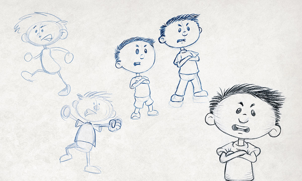 The evolution of Max from author/illustrator Timothy Young's "I Hate Picture Books!"