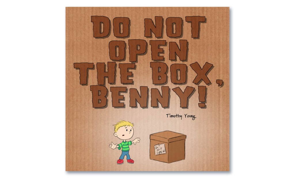 The original cover sketch from author/illustrator Timothy Young's "Do Not Open The Box"